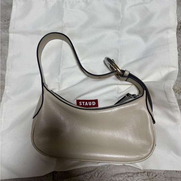 NWOT Staud Owen bag cream mixed metal shoulder bag - Picture 13 of 14
